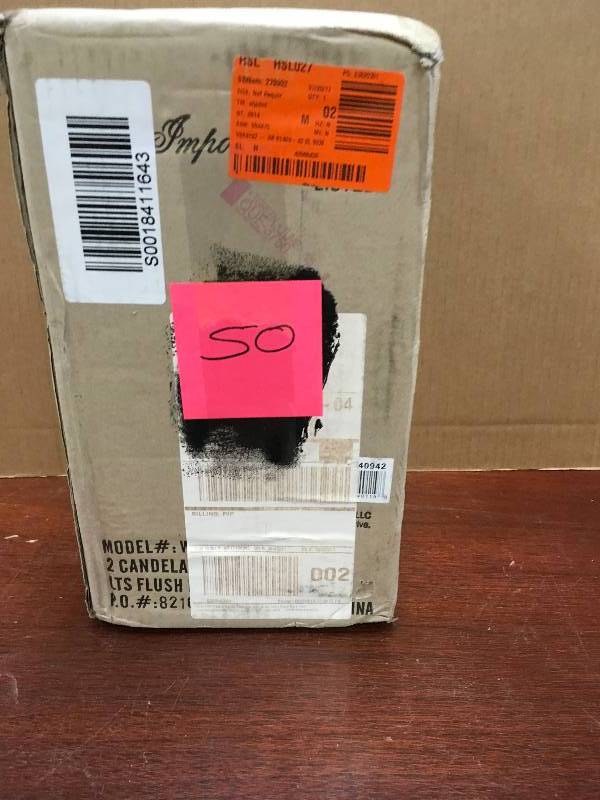 World Imports Hasting 4-Light Semiflush Lantern in Rust Finish open box not used