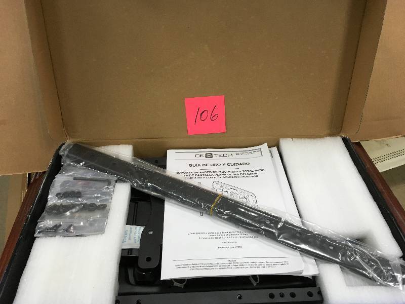 CE TECH Ultra Slim Full Motion Flat Panel TV Wall Mount, Fits 26 in. to 90 in. Flat Screens open box not used