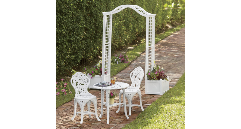 White Rose Bistro Set open box Reta...