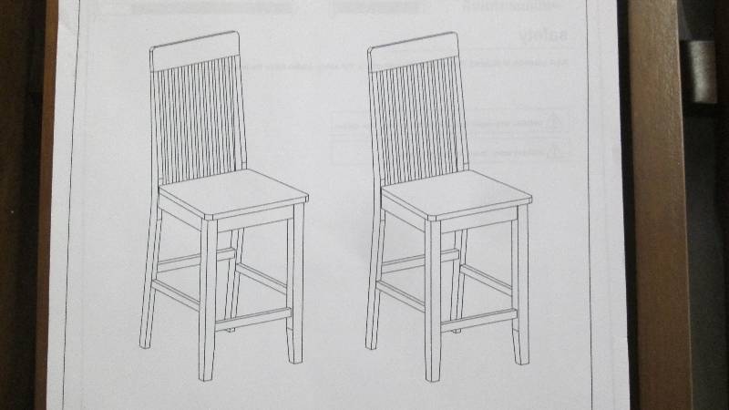 Lot of 2 Wood Slat Back Dining Chai...