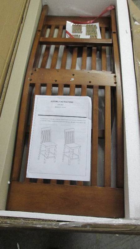 Lot of 2 Wood Slat Back Dining Chai...