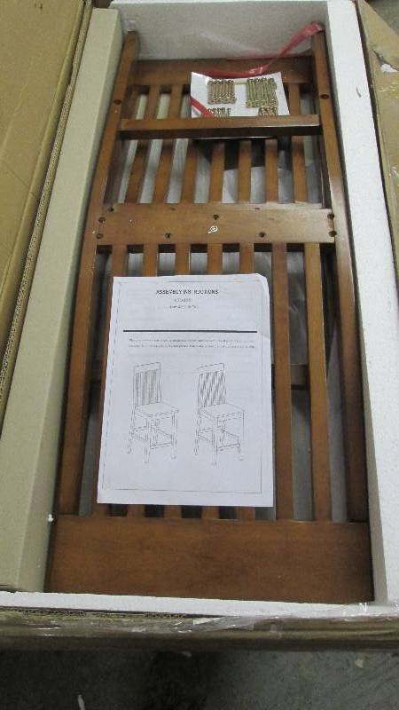 Lot of 2 Wood Slat Back Dining Chai...