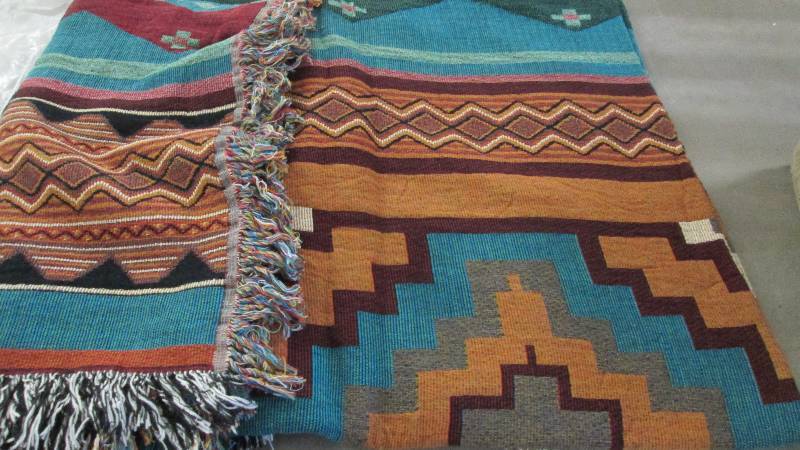 Large Patterned Throw Blanket Queen...