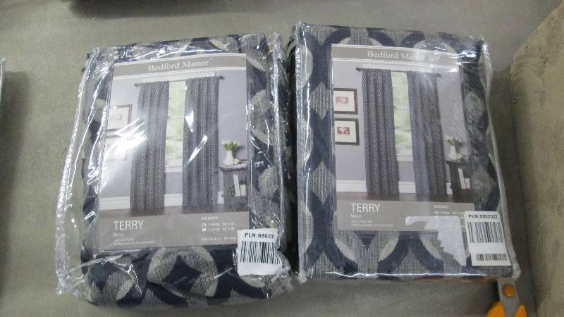Lot of 2 Bedford Manor Navy Panels ...