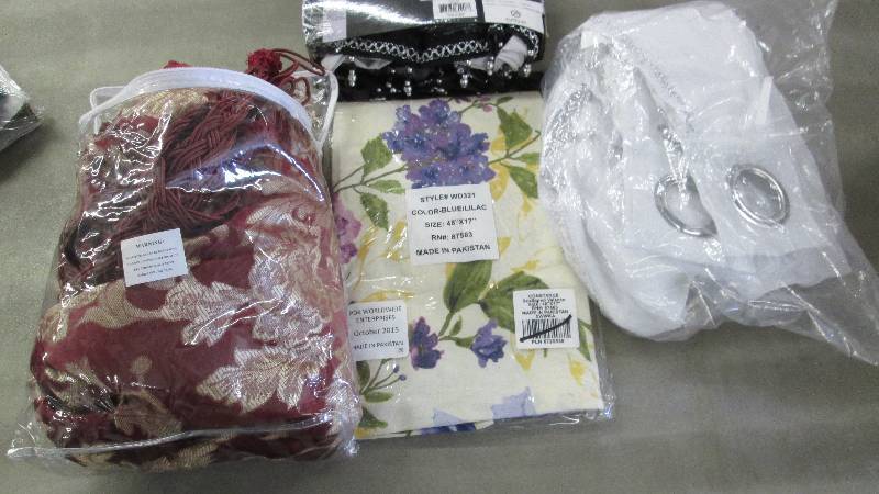 2 Beaded Valances, Curtain Panel, V...