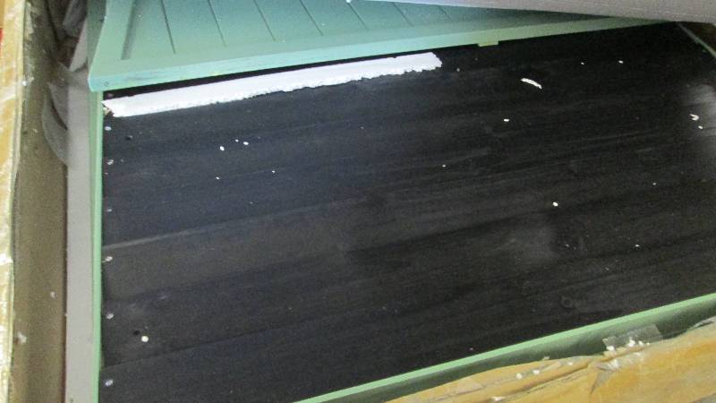 Green Wooden Garden Shed open box A...