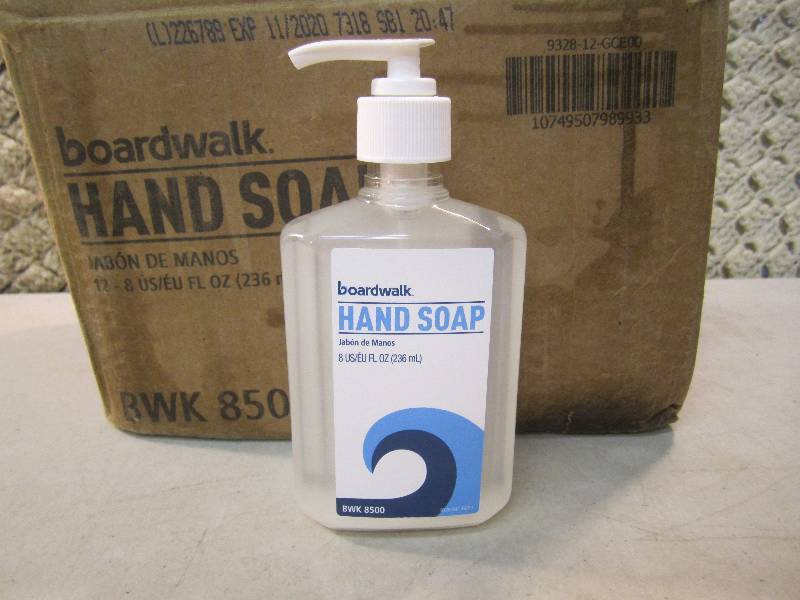 lot 11 image: Case of 12 Boardwalk Hand Soap 8 oz...