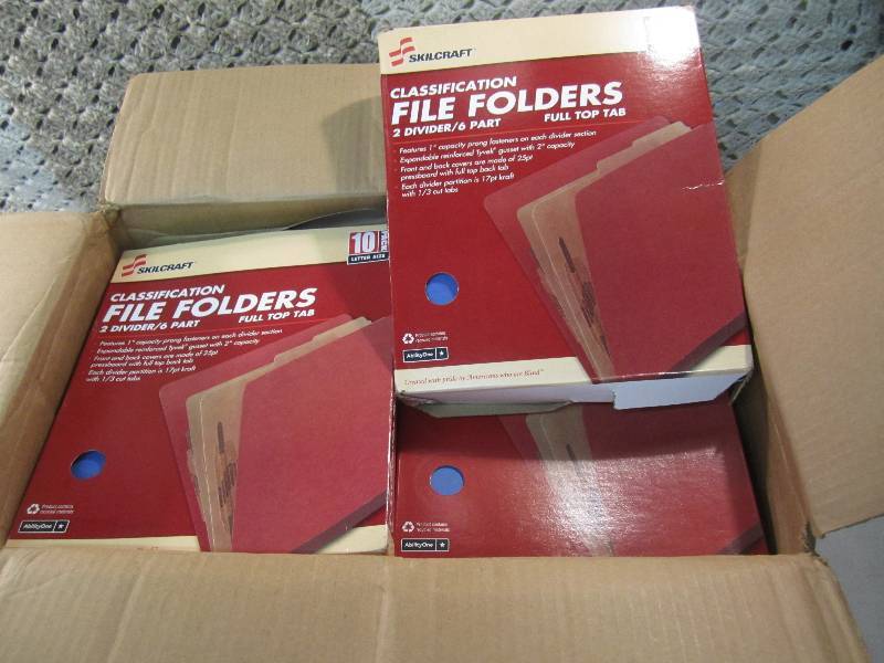 lot 29 image: Case of 100 Classification File Fol...