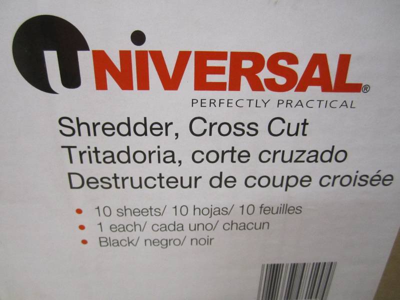 lot 33 image: Universal Cross Cut Paper Shredder ...