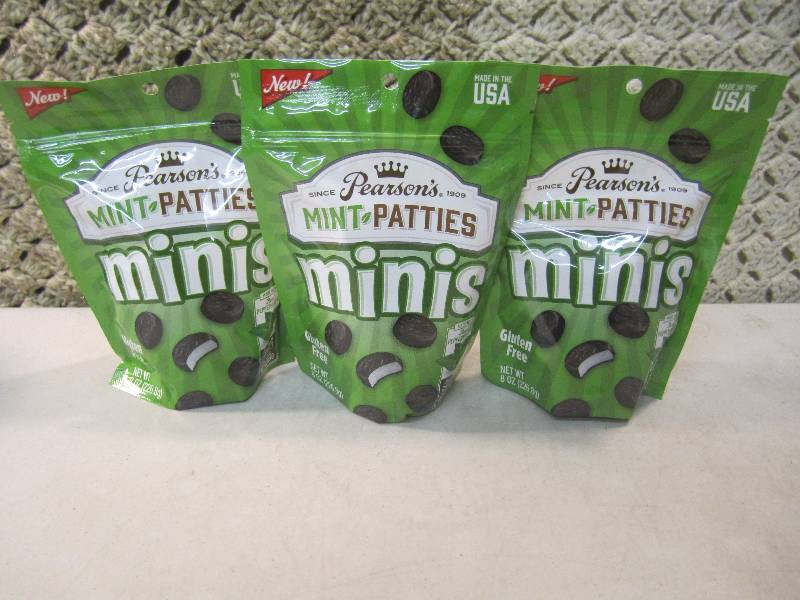 lot 53 image: Lot of 3 Bags Pearsons Mint Patties...
