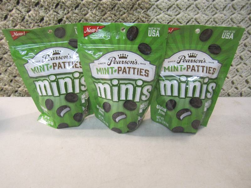 lot 54 image: Lot of 3 Bags Pearsons Mint Patties...