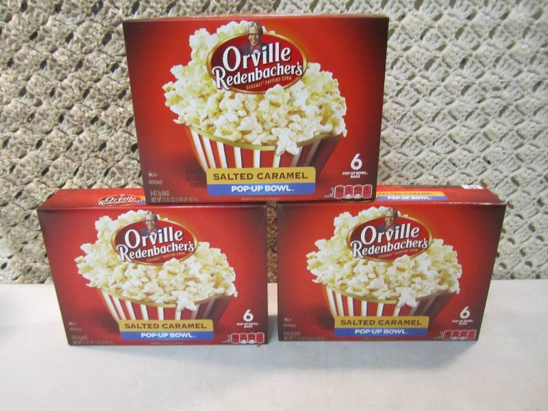 lot 99 image: Lot of 3 Boxes Orvile Redenbachers ...