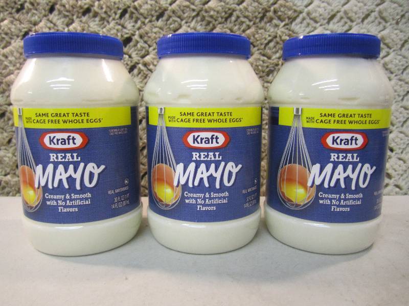 lot 104 image: Lot of 3 Jars Kraft Real Mayo Best ...