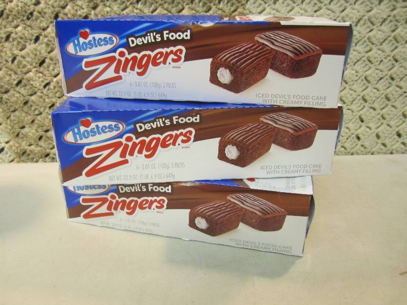 lot 109 image: Lot of 3 Boxes Hostess Devils Food ...
