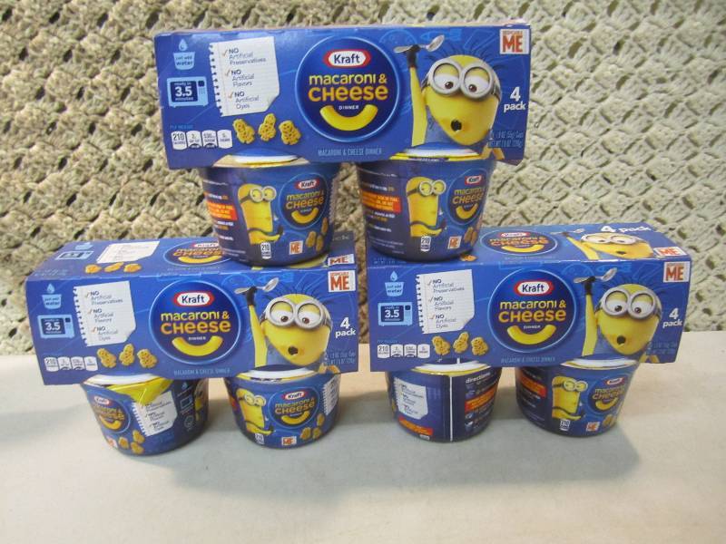 lot 113 image: Lot of 3 Kraft Macaroni & Cheese 4-...