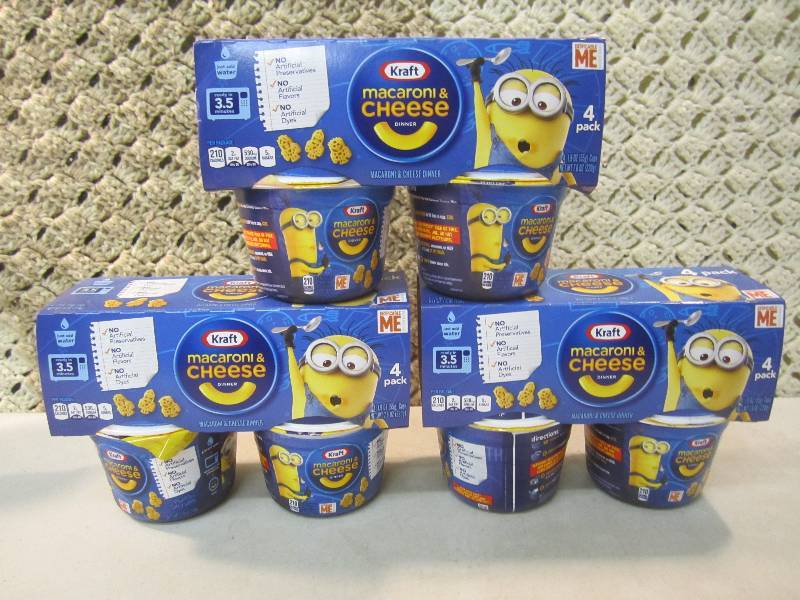 lot 115 image: Lot of 3 Kraft Macaroni & Cheese 4-...