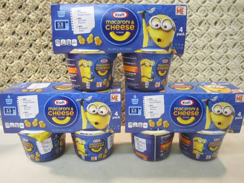 lot 116 image: Lot of 3 Kraft Macaroni & Cheese 4-...