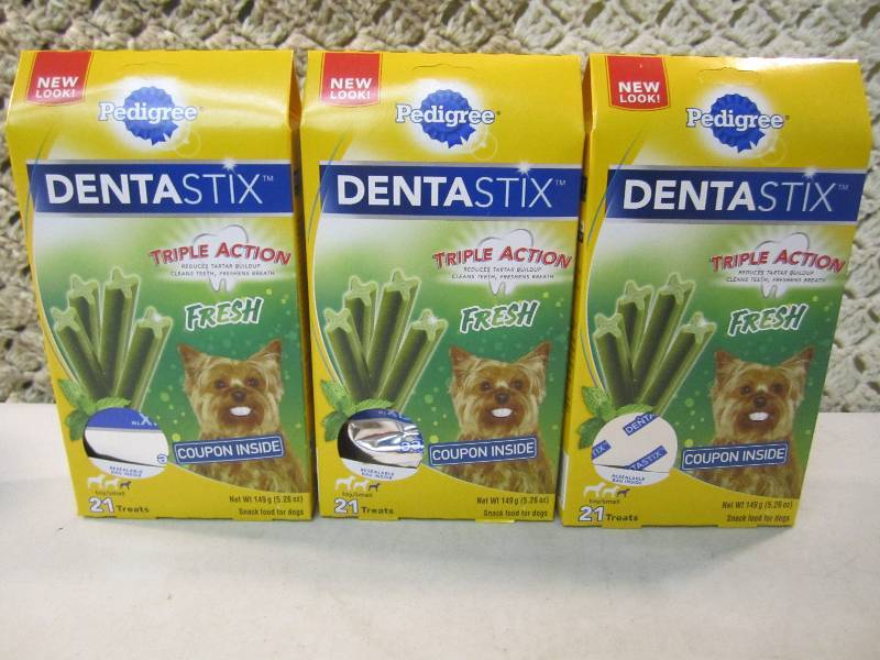 lot 136 image: Lot of 3 Boxes Pedigree DentaStix D...