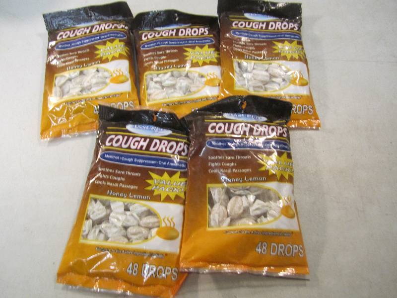 lot 137 image: Lot of 5 Bags Honey Lemon Cough Dro...