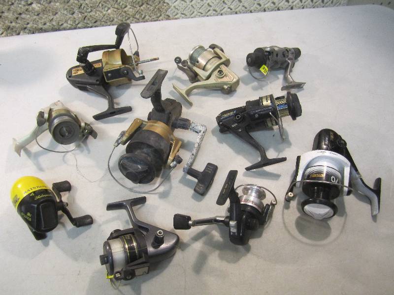 lot 163 image: Lot of 10 Fishing Reels As-Is For p...