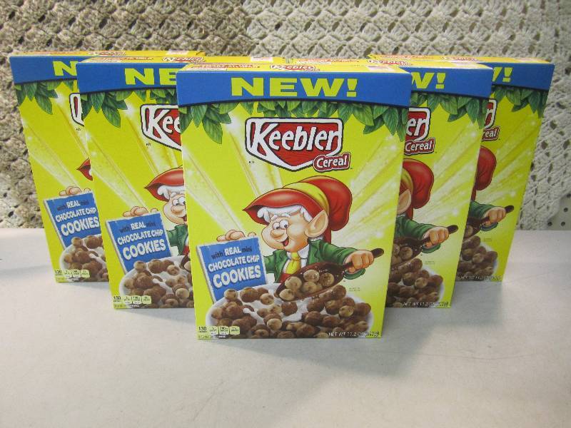 lot 272 image: Lot of 5 Boxes Keebler Cereal with ...