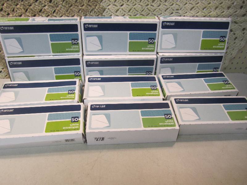 lot 294 image: Lot of 12 Boxes White Envelopes Leg...