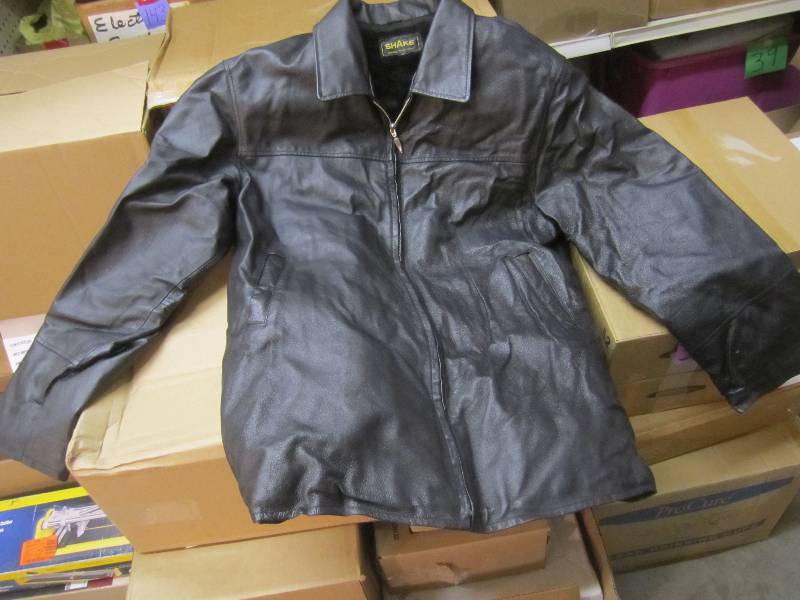 Shake Leather Coat Size XL Inside P...