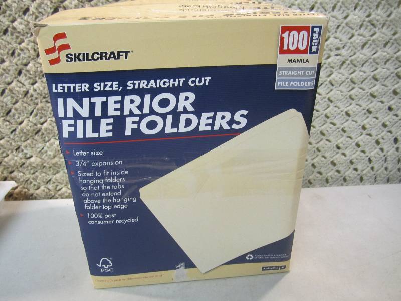 Lot of 300 Letter Size File Folders...