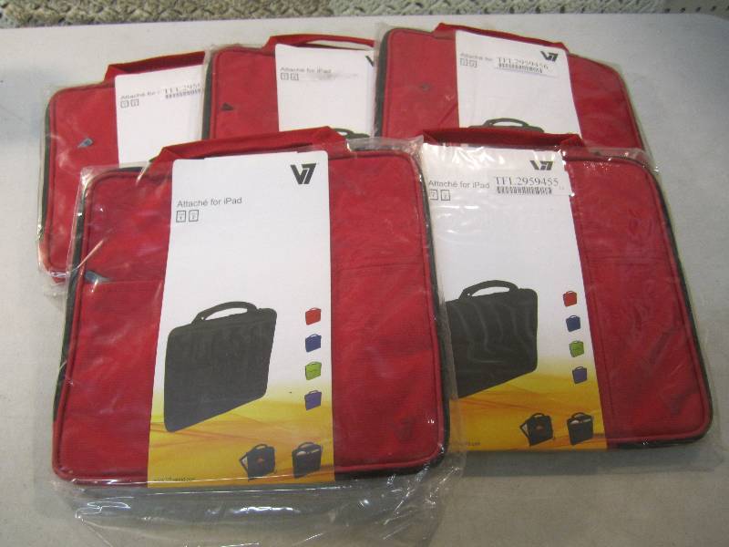 Lot of 5 Red V7 Slim Attache Carryi...