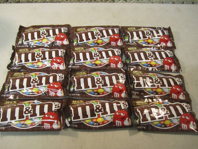 12 Bags M&Ms Best by Oct 2018  C-3...