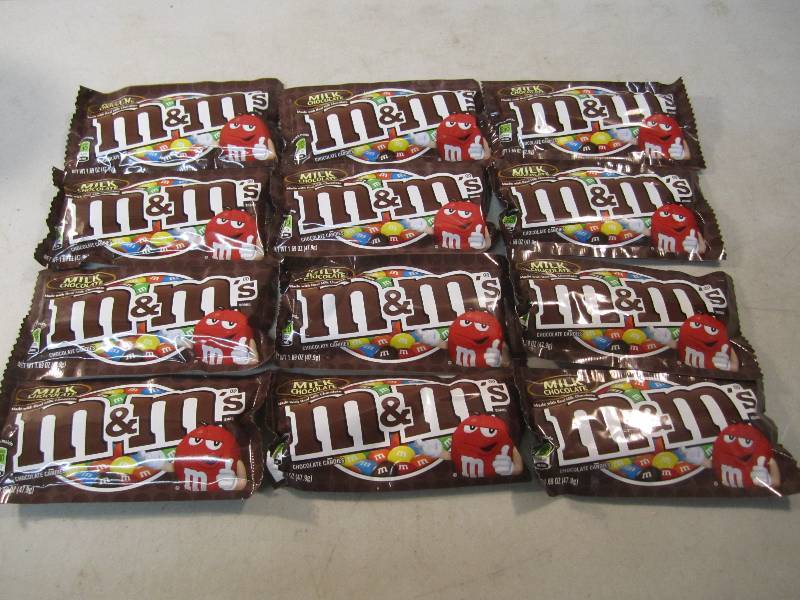 12 Bags M&Ms Best by Oct 2018  C-3...