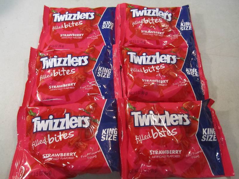 6 Bags Twizzlers Filled Bites Stawb...