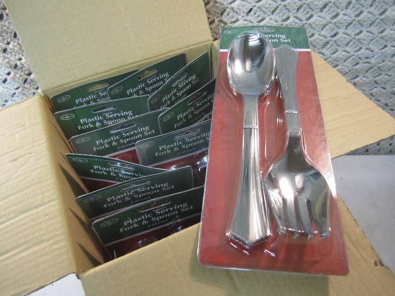 Case of 12 Plastic Serving Fork & S...