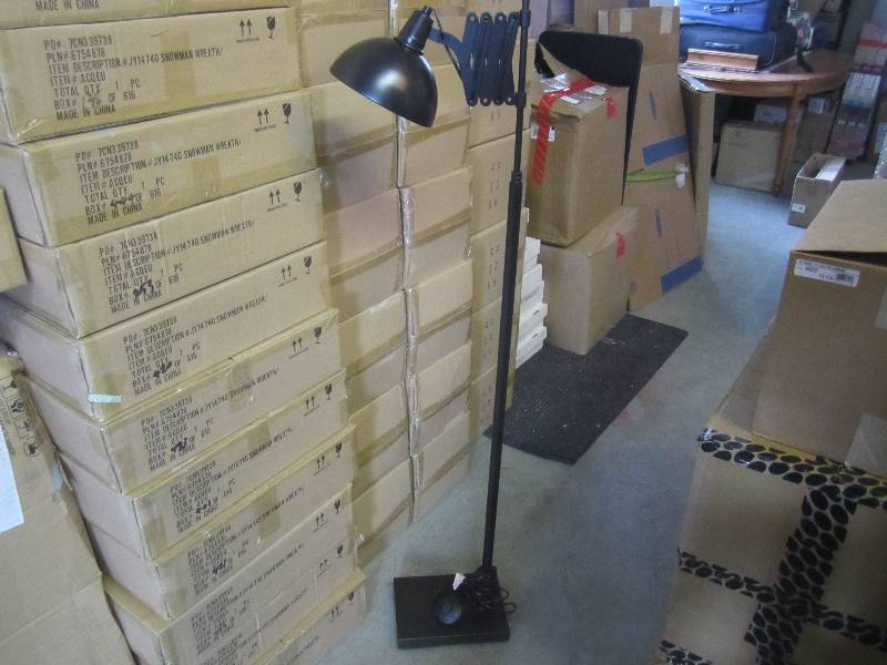 Expandable Floor Lamp Black 58.5 t...