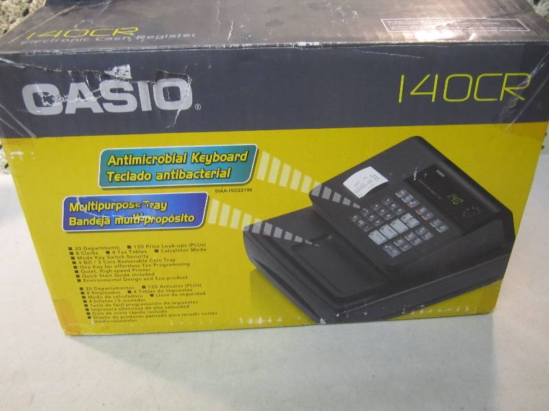 Casio 140CR Cash Register Open Box ...