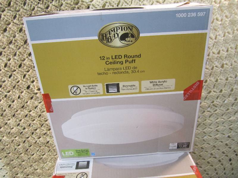 Lot of 3 Hampton Bay 12 LED Round ...