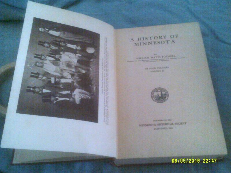 1924 HISTORY OF MINNESOTA BOOK