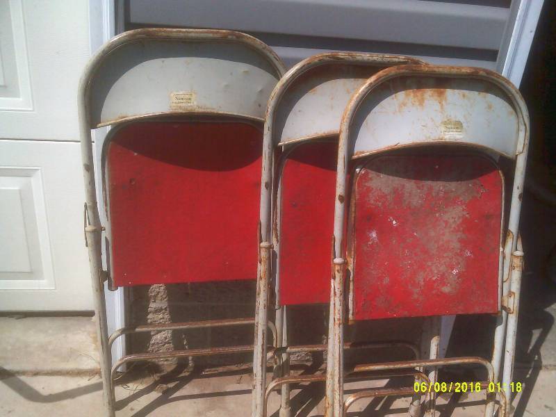 3 VINTAGE SAMSON FOLDING CHAIRS