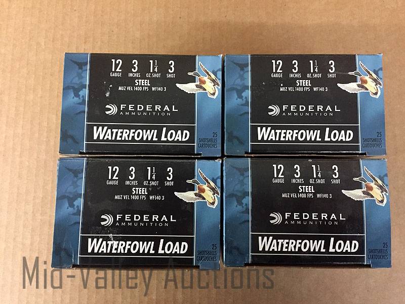 lot 133 image: 4 Boxes Federal 12 Gauge Waterfowl Load