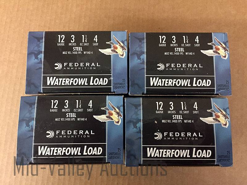 lot 135 image: 4 Boxes Federal 12 Gauge Waterfowl Load