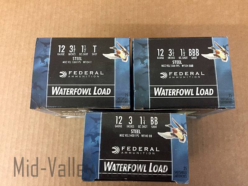 lot 145 image: 3 Boxes Federal 12 Gauge Waterfowl Load