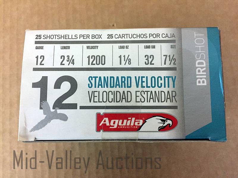 lot 149 image: Aguila 12 Gauge Birdshot Shotshells