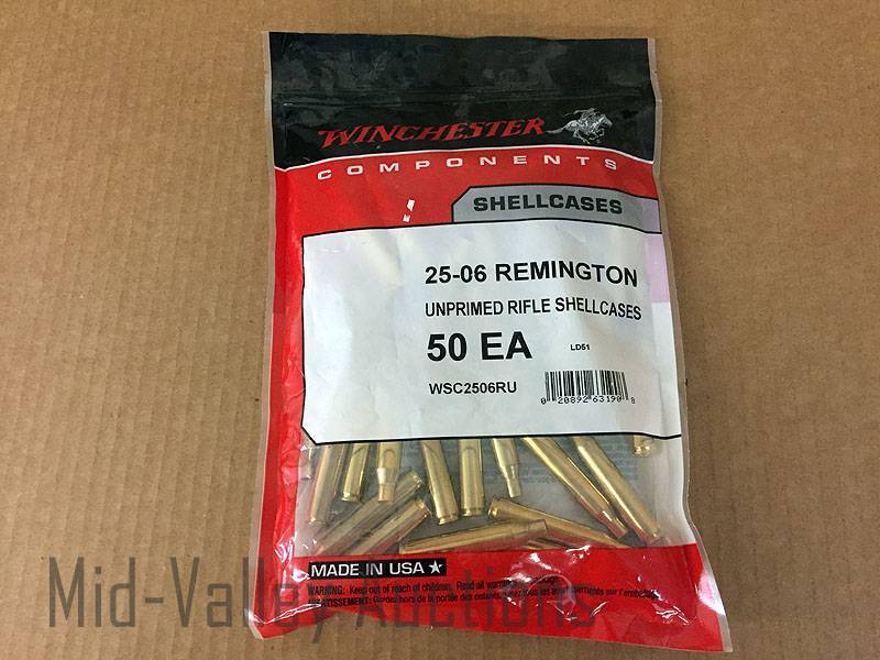 lot 233 image: 25-06 Remington Rifle Shellcases