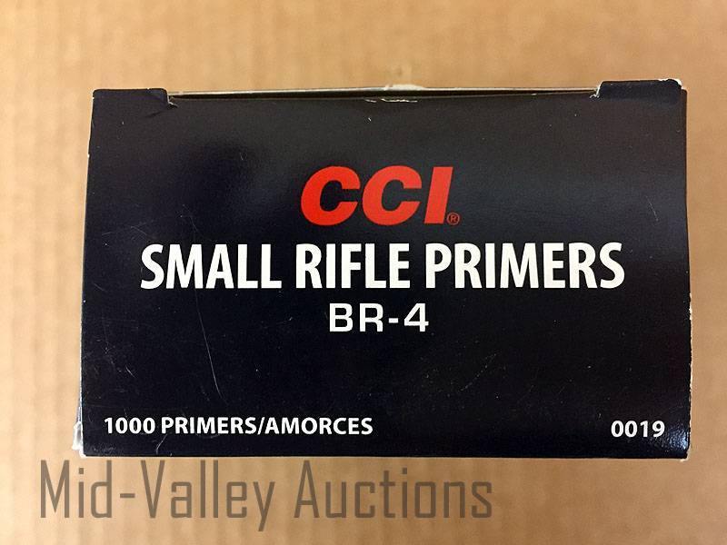 lot 185 image: 1000 CCI Small Rifle Primers BR-4