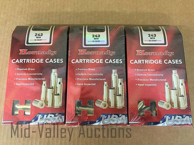 lot 229 image: 243 WIN Hornady Cartridge Cases