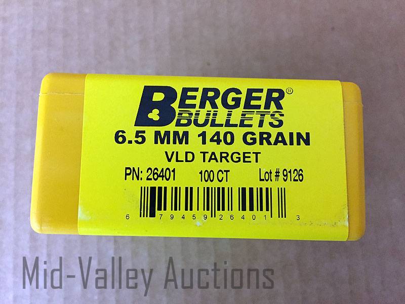 lot 21 image: Berger Bullets 6.5 MM 140 Grain VLD Target