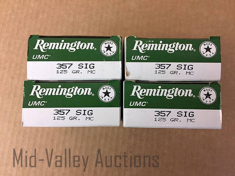 lot 37 image: 4 Boxes Remington 357 SIG 125 GR MC