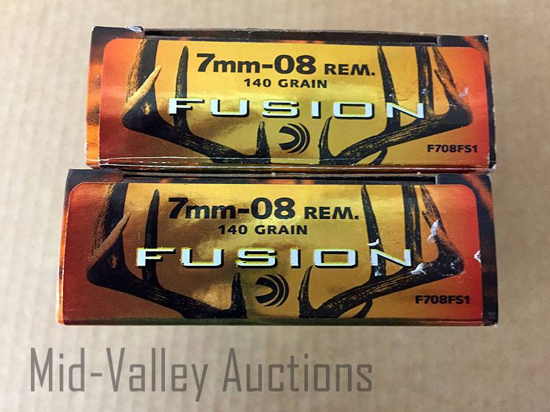 lot 51 image: 2 Boxes Fusion 7MM-08 REM 140 Grain