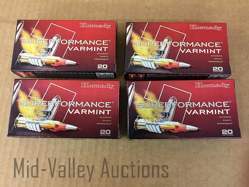 lot 55 image: 4 Boxes Hornady 222 REM 50 GR V-Max
