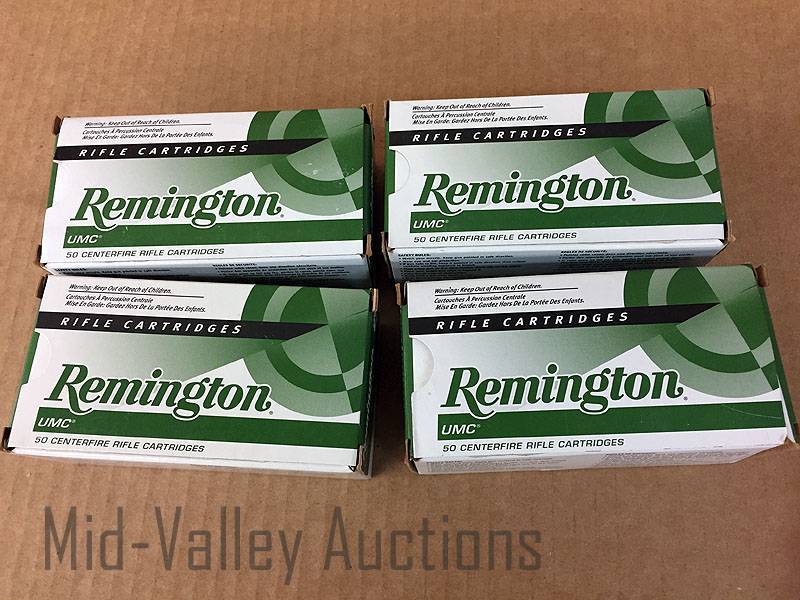 lot 58 image: 4 Boxes Remington UMC 30 Carbine 110 Gr MC